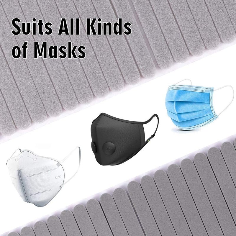 ETIAL 50Pcs Nose Bridge Strips Pad Anti-Fog Cushion Protection Stripe Self-Adhesive DIY Crafting (Black Latex- 100pcs) - Image 4